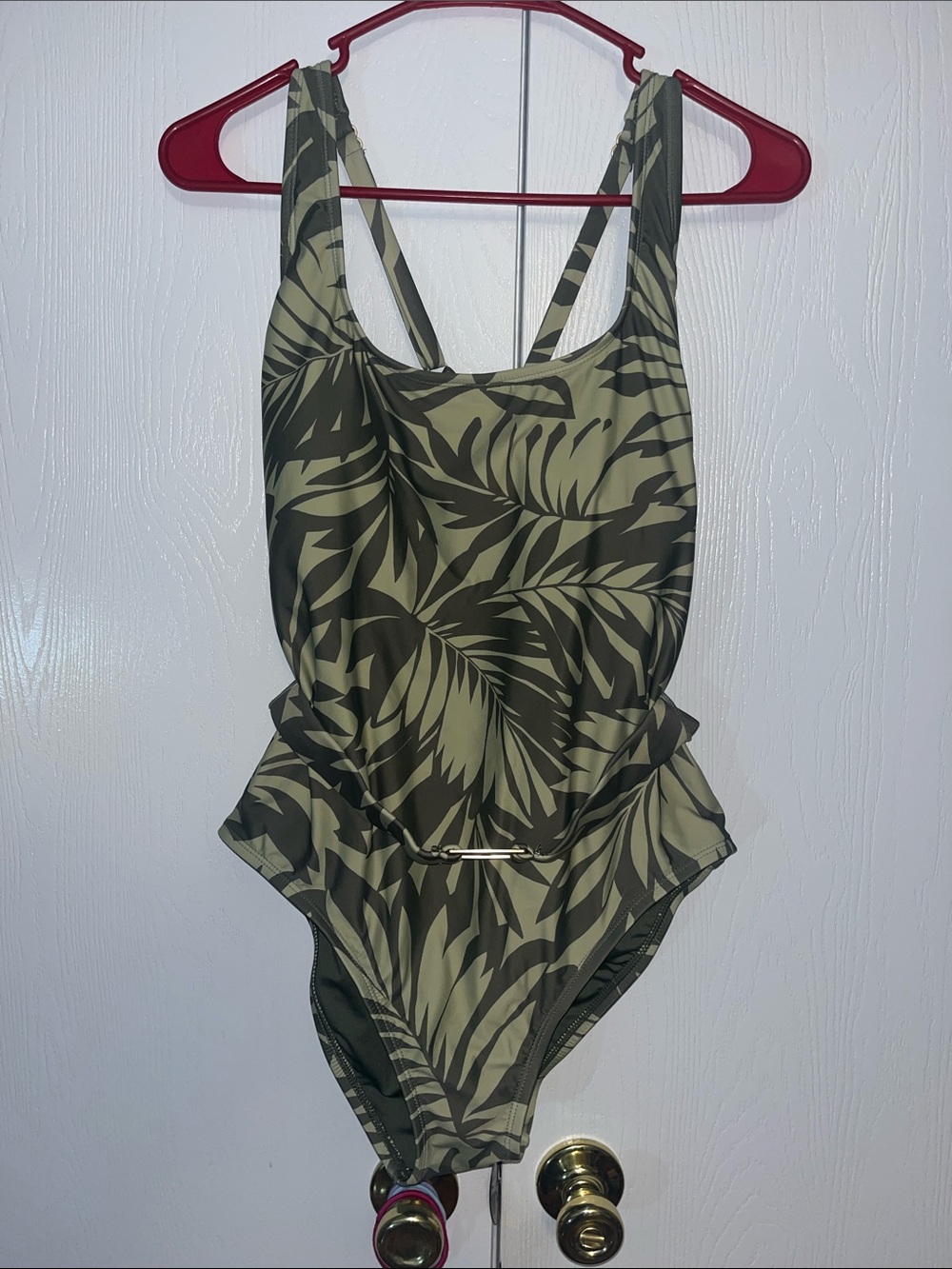 Lands End Belted One Piece Swimsuit